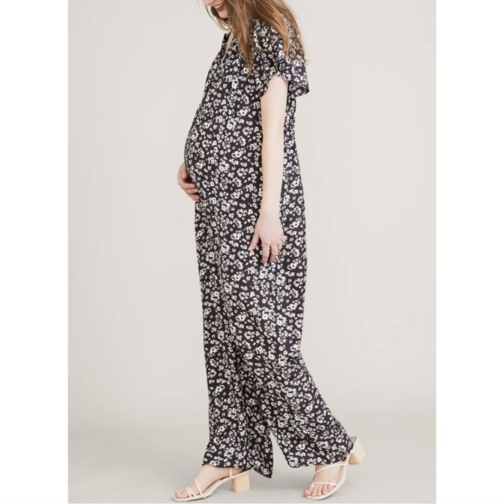 Hatch Black and White Floral Dress